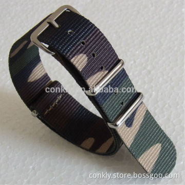 20mm polished CAMO NATO strap in stock, nato watch straps